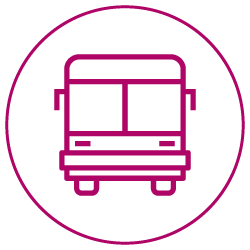 Bus als Symbol für gute Verkehrsanbindung