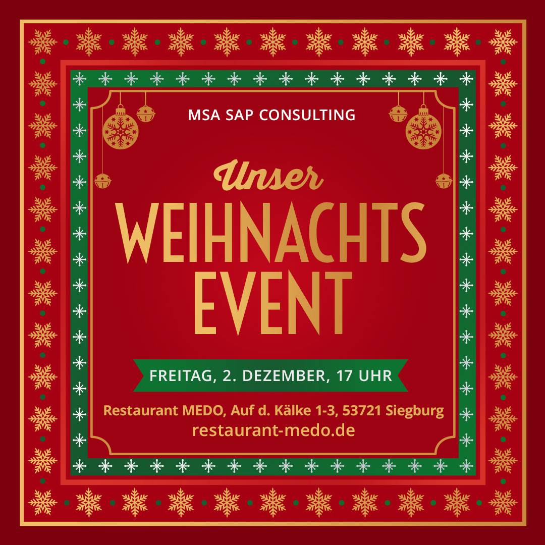 MSA SAP Consulting Weihnachtsevent 2022